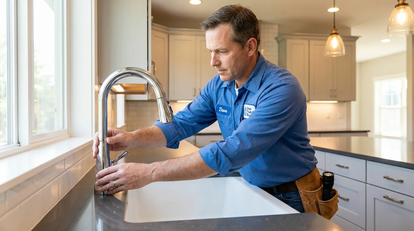 Kitchen faucet installation by Johns Plumbing LLC in Morristown